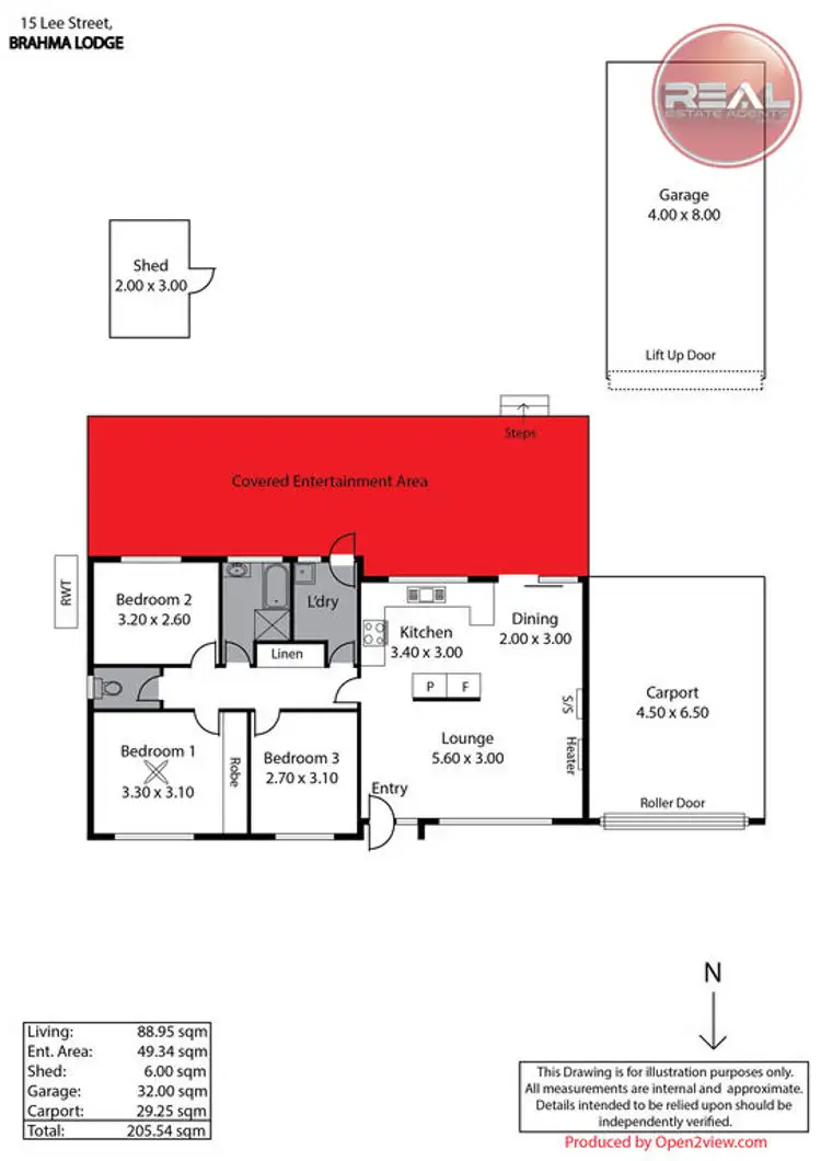 Floorplan of Homely house listing, 15 Lee Street, Brahma Lodge SA 5109