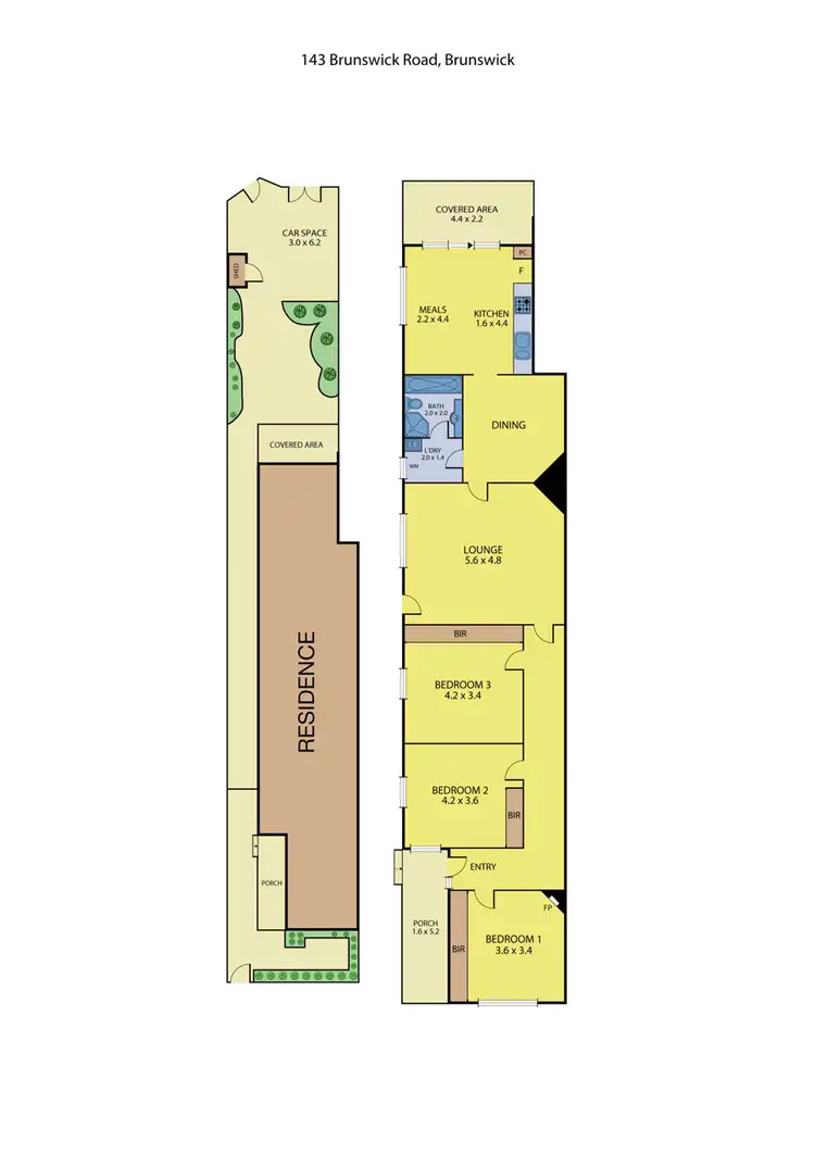Floorplan of Homely house listing, 143 Brunswick Road, Brunswick VIC 3056