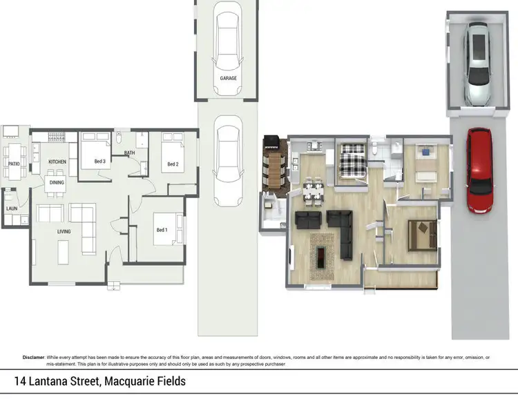 Floorplan of Homely house listing, 14 Lantana Street, Macquarie Fields NSW 2564