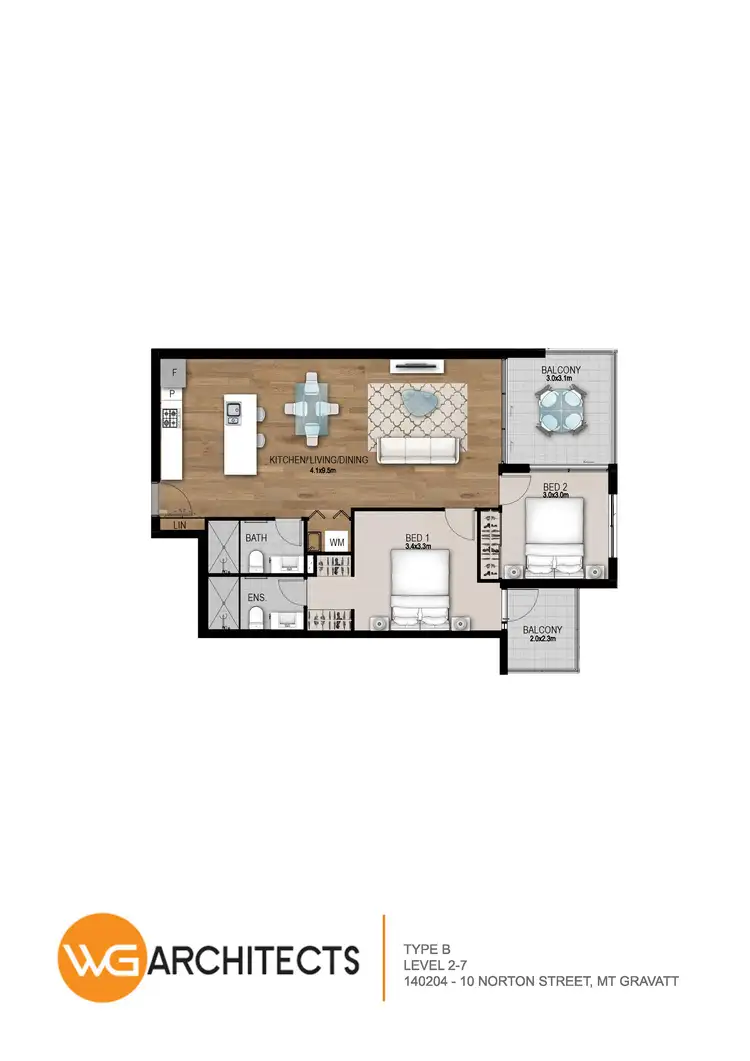 Floorplan of Homely apartment listing, 703/10-16 Norton St, Upper Mount Gravatt QLD 4122