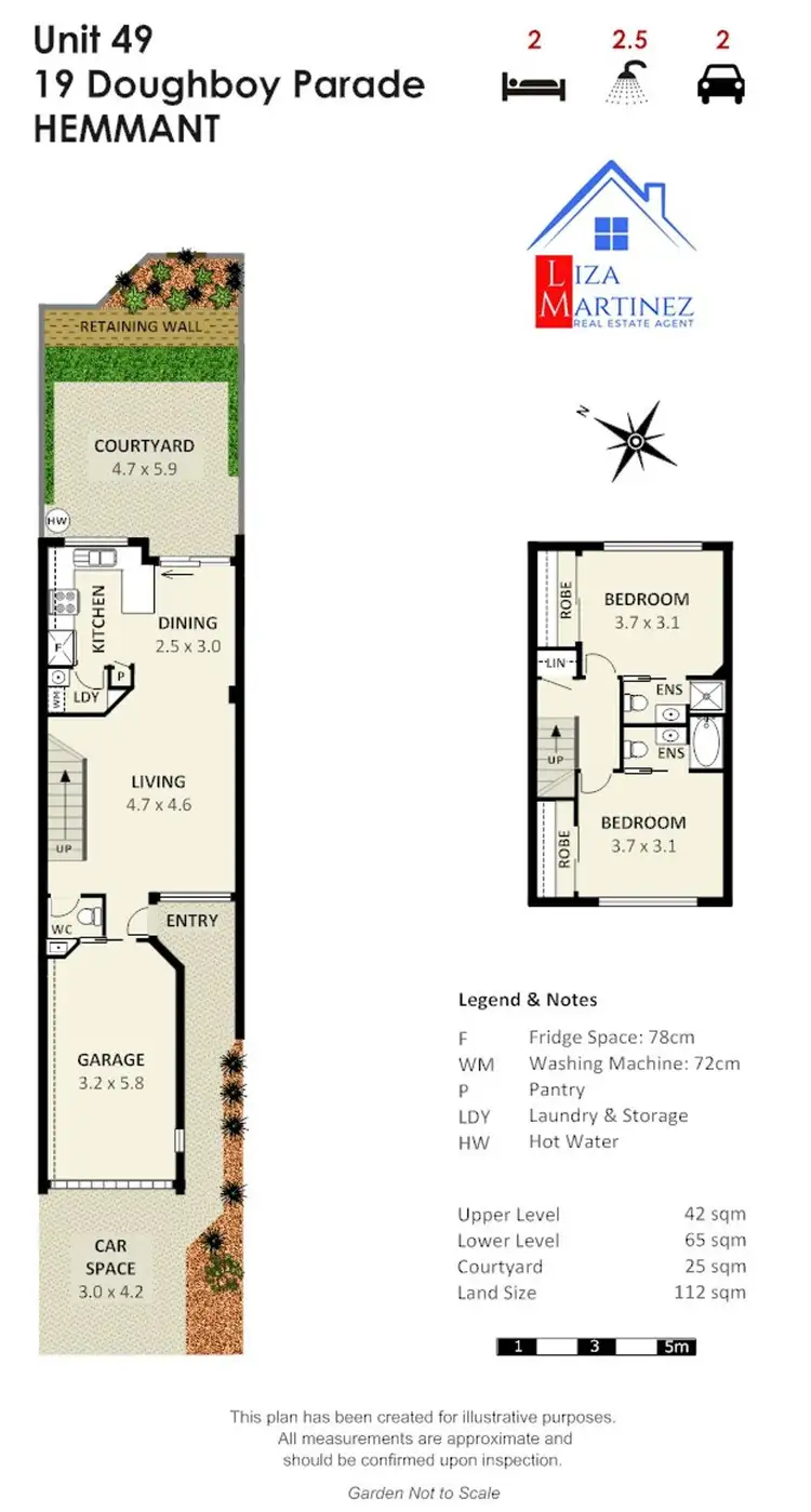 Floorplan of Homely townhouse listing, 49/19 Doughboy Pde, Hemmant QLD 4174
