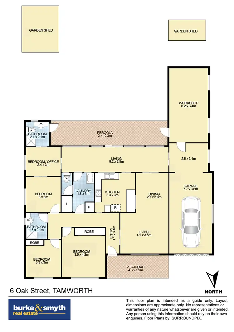 Floorplan of Homely house listing, 6 Oak Street, Tamworth NSW 2340