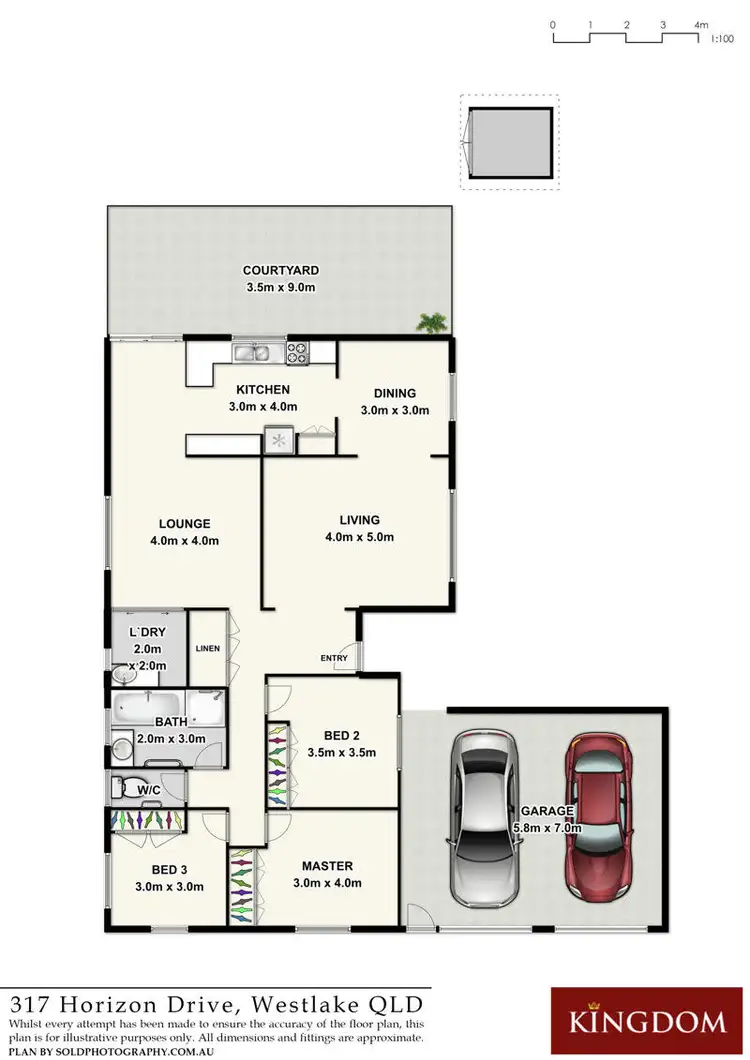 Floorplan of Homely house listing, 317 Horizon Drive, Westlake QLD 4074