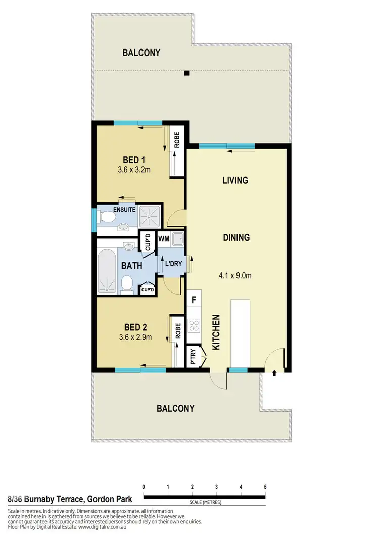 Floorplan of Homely unit listing, 8/36 Burnaby Terrace, Gordon Park QLD 4031