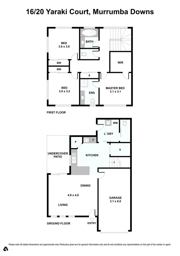 Floorplan of Homely townhouse listing, 16/20 Yaraki Court, Murrumba Downs QLD 4503