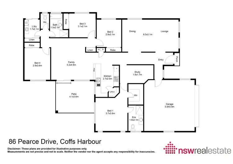 Floorplan of Homely house listing, 86 Pearce Drive, Coffs Harbour NSW 2450