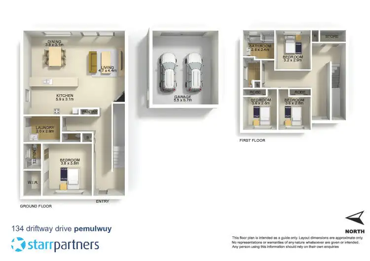 Floorplan of Homely house listing, 134 Driftway Drive, Pemulwuy NSW 2145
