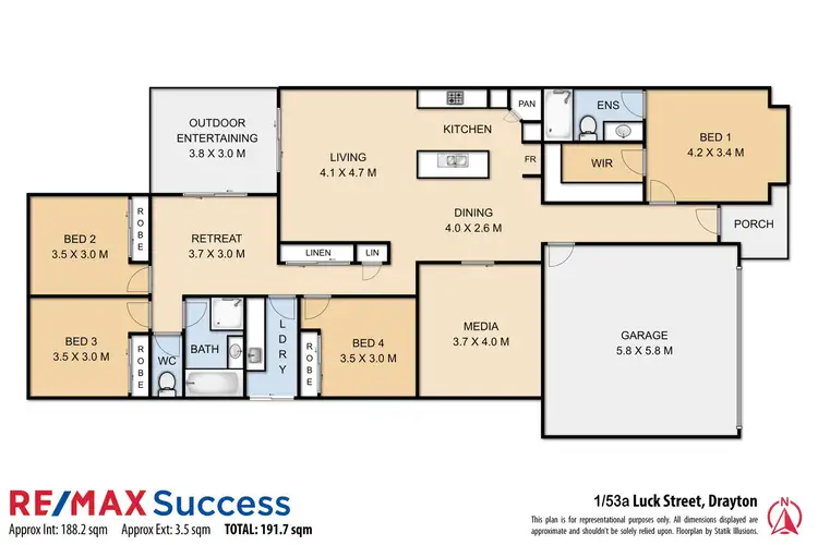 Floorplan of Homely unit listing, 1/53A Luck Street, Drayton QLD 4350