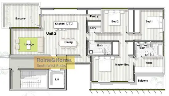 Floorplan of Homely unit listing, 2/2 Memorial Ave, South West Rocks NSW 2431