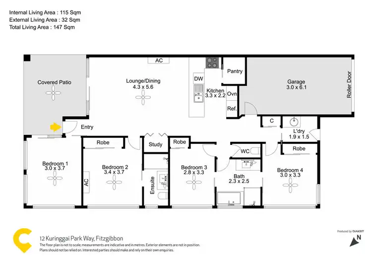Floorplan of Homely house listing, 12 Kurringgai Park Way, Fitzgibbon QLD 4018