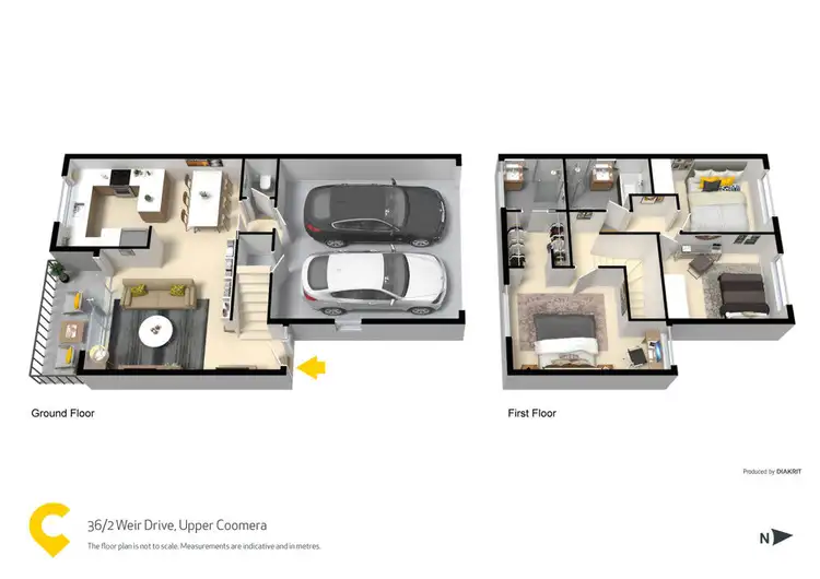 Floorplan of Homely townhouse listing, 36/2 Weir Drive, Upper Coomera QLD 4209