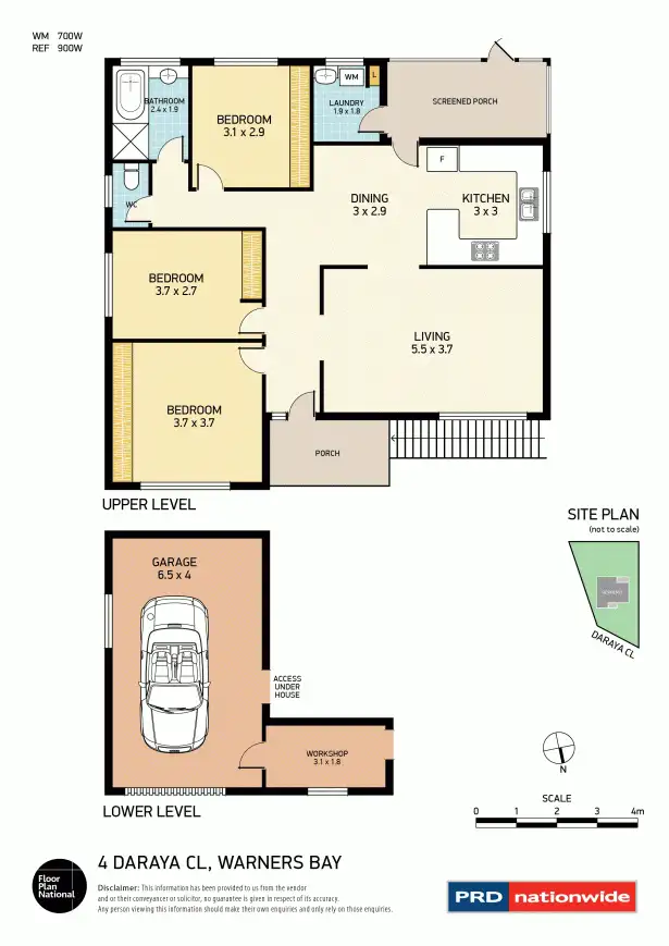 Floorplan of Homely house listing, 4 Daraya Close, Warners Bay NSW 2282