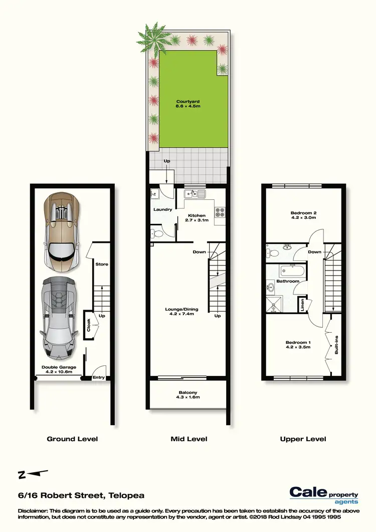Floorplan of Homely townhouse listing, 6/16 Robert Street, Telopea NSW 2117