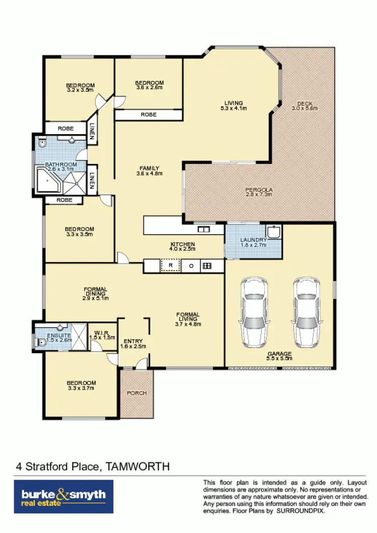 Floorplan of Homely house listing, 4 Stratford Place, Tamworth NSW 2340