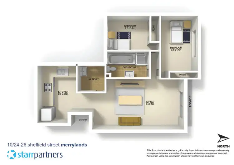 Floorplan of Homely unit listing, 10/24-26 Sheffield Street, Merrylands NSW 2160