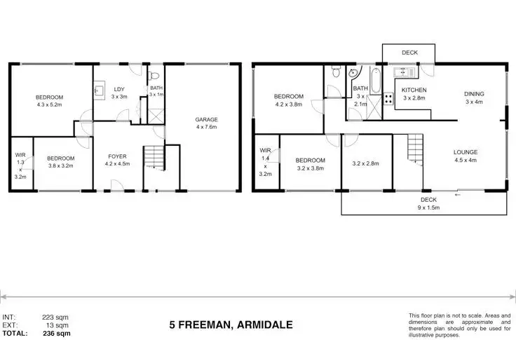 Floorplan of Homely house listing, 5 Freeman Crescent, Armidale NSW 2350