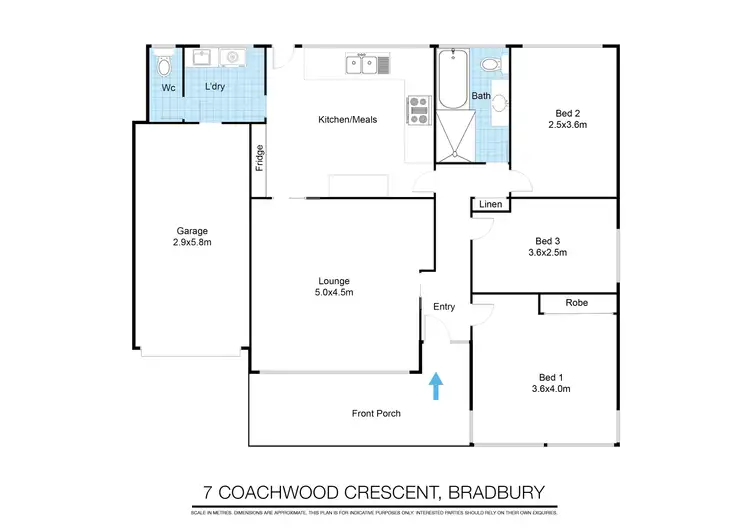 Floorplan of Homely house listing, 7 Coachwood Cres, Bradbury NSW 2560