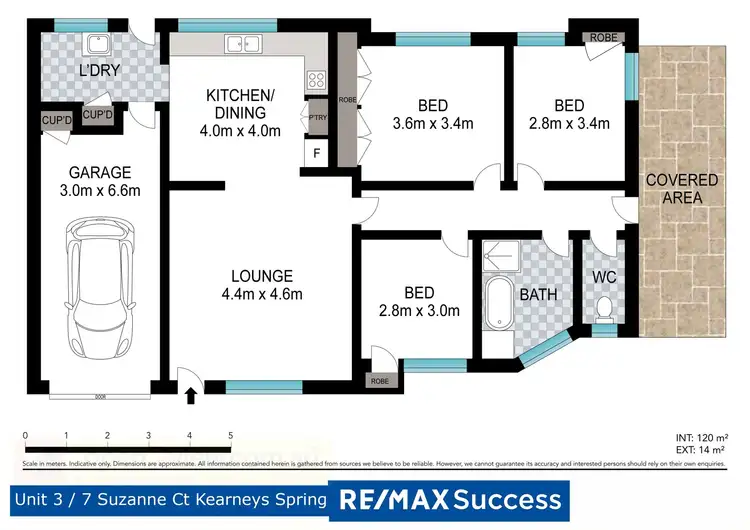 Floorplan of Homely unit listing, 3/7 Suzanne Court, Kearneys Spring QLD 4350