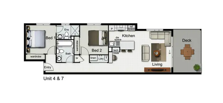 Floorplan of Homely unit listing, Unit 7 19 Pickwick St, Cannon Hill QLD 4170