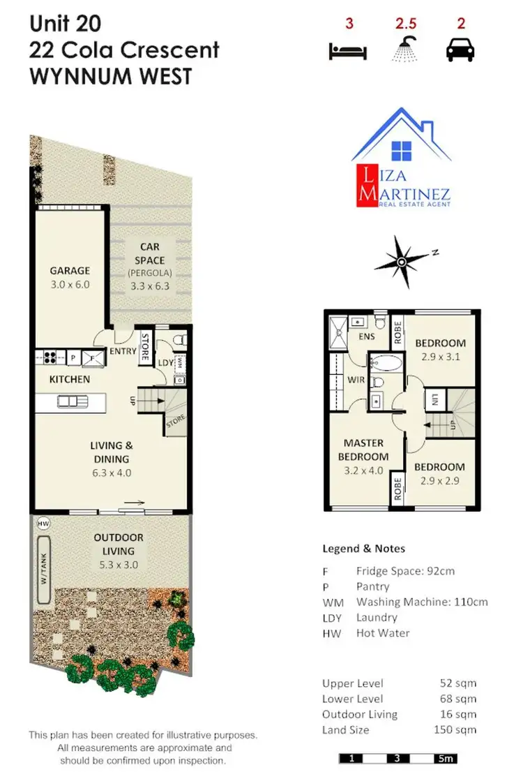 Floorplan of Homely townhouse listing, 20/22 Cola Crescent, Wynnum West QLD 4178