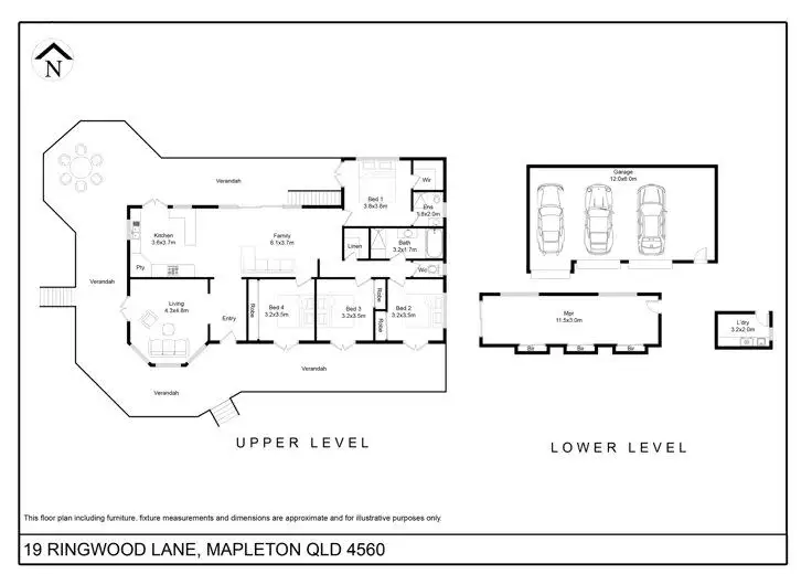 Floorplan of Homely house listing, 19 Ringwood Lane, Mapleton QLD 4560