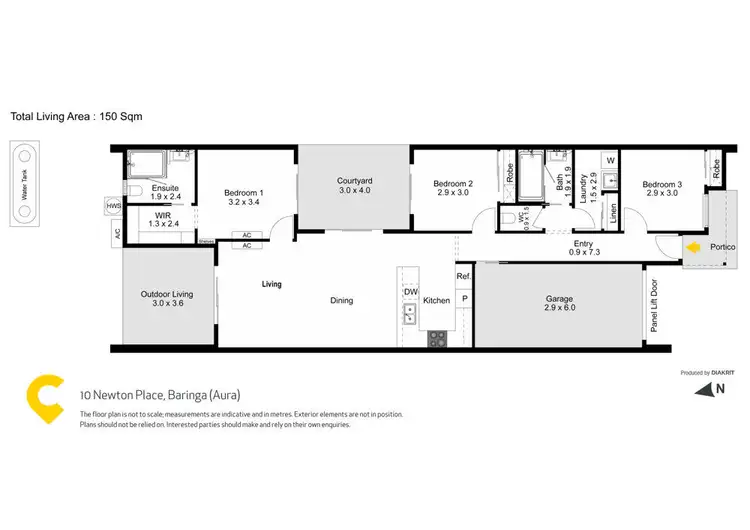 Floorplan of Homely house listing, 10 Newton Place, Baringa QLD 4551