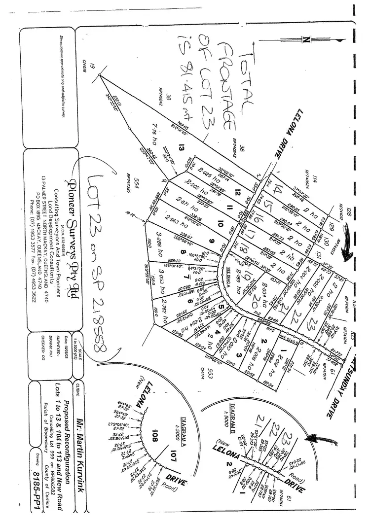 Floorplan of Homely land listing, LOT 23 LELONA DRIVE, Bloomsbury QLD 4799