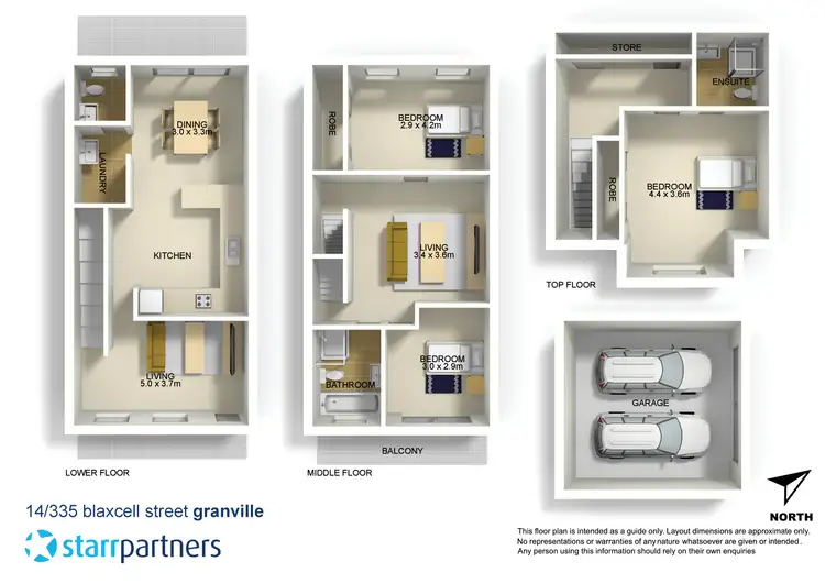 Floorplan of Homely townhouse listing, 14/335-339 Blaxcell Street, Granville NSW 2142