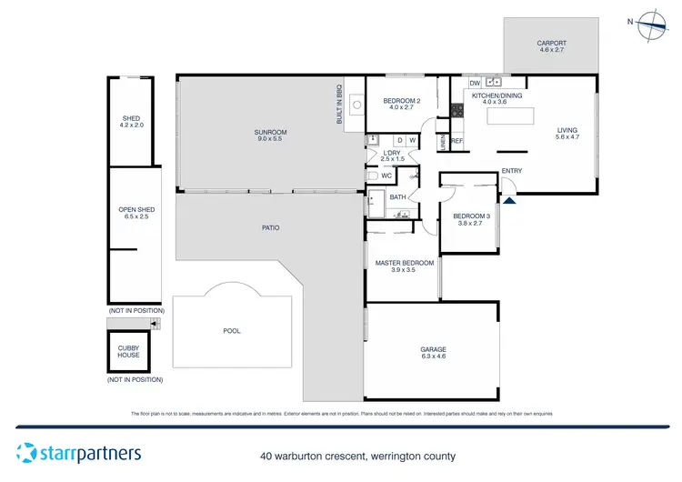 Floorplan of Homely house listing, 40 Warburton Crescent, Werrington County NSW 2747