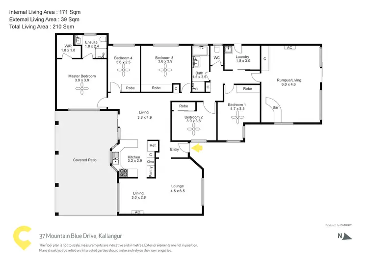Floorplan of Homely house listing, 37 Mountain Blue Drive, Kallangur QLD 4503