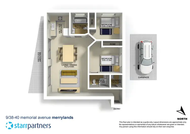 Floorplan of Homely unit listing, 9/38-40 Memorial Avenue, Merrylands NSW 2160