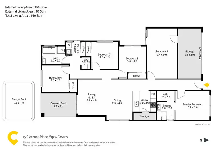 Floorplan of Homely house listing, 15 Clarence Place, Sippy Downs QLD 4556