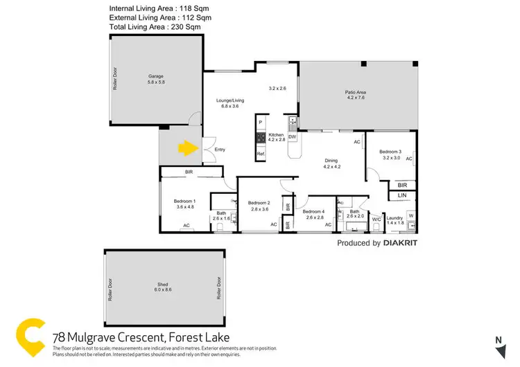 Floorplan of Homely house listing, 78 Mulgrave Crescent, Forest Lake QLD 4078