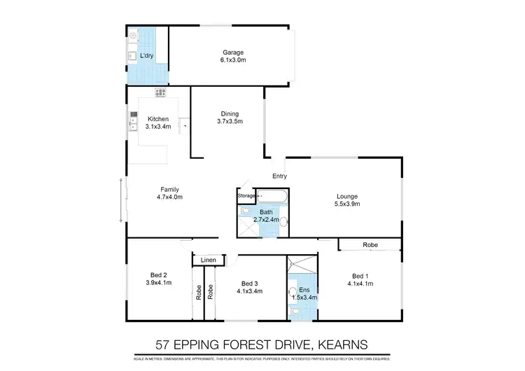 Floorplan of Homely house listing, 57 Epping Forest Dr, Kearns NSW 2558