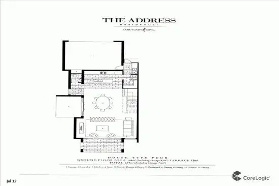 Floorplan of Homely townhouse listing, 2631 The Address, Sanctuary Cove QLD 4212
