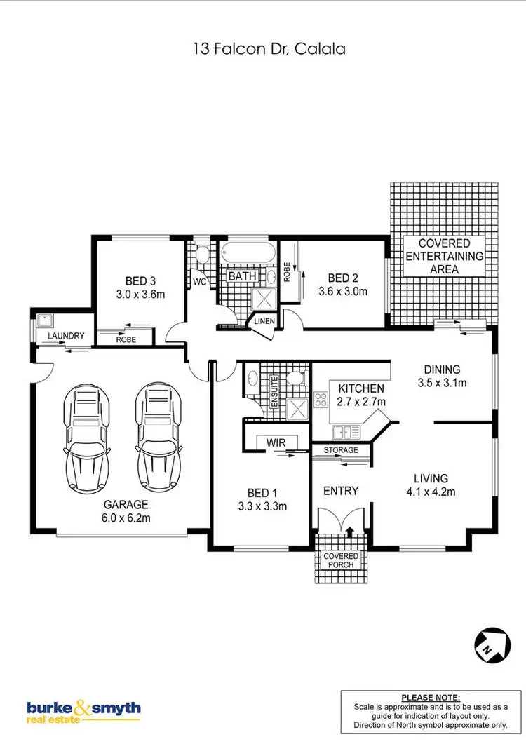 Floorplan of Homely house listing, 13 Falcon Drive, Tamworth NSW 2340