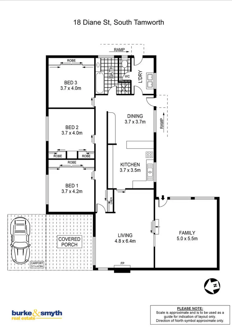 Floorplan of Homely house listing, 18 Diane Street, Tamworth NSW 2340