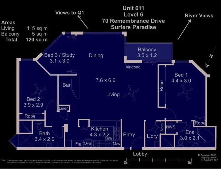 Floorplan of Homely apartment listing, 611/70 Remembrance Drive, Surfers Paradise QLD 4217