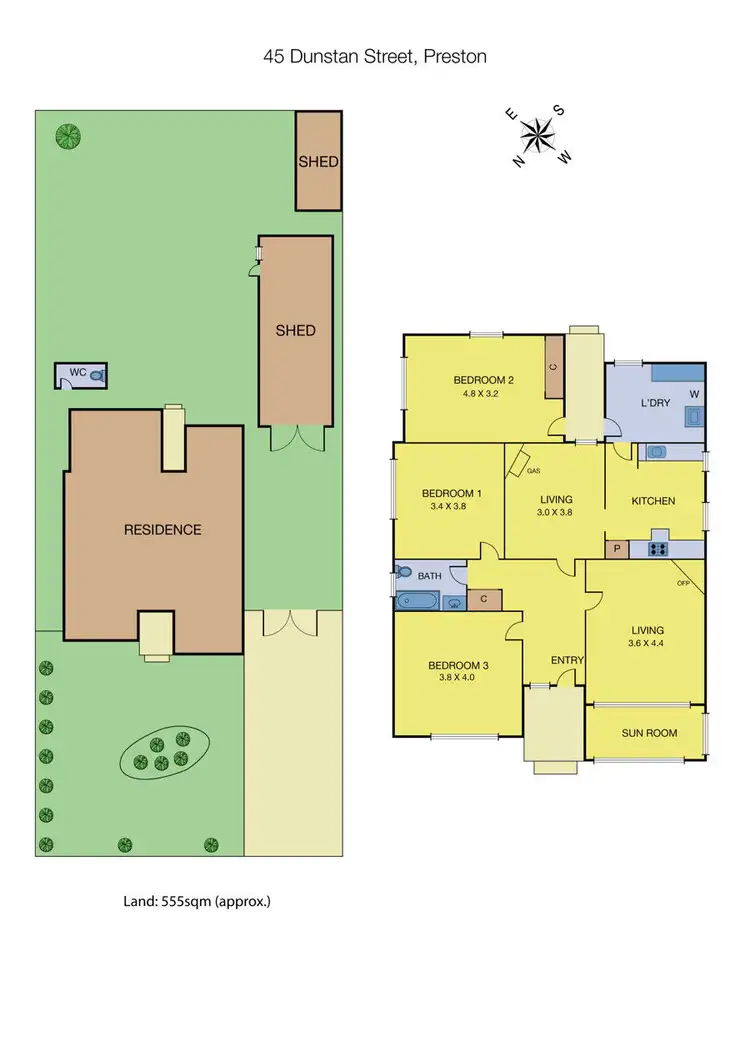 Floorplan of Homely house listing, 45 Dunstan Street, Preston VIC 3072