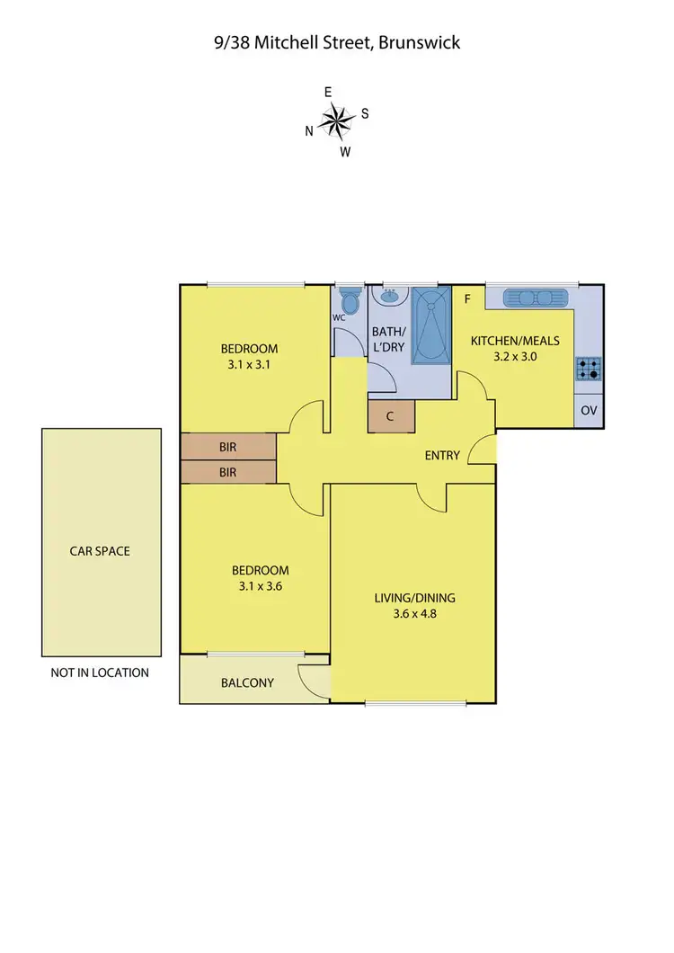 Floorplan of Homely apartment listing, 9/38 Mitchell Street, Brunswick VIC 3056