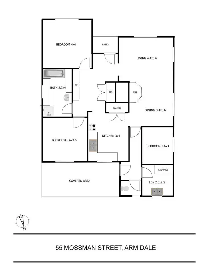 Floorplan of Homely house listing, 55 Mossman Street, Armidale NSW 2350