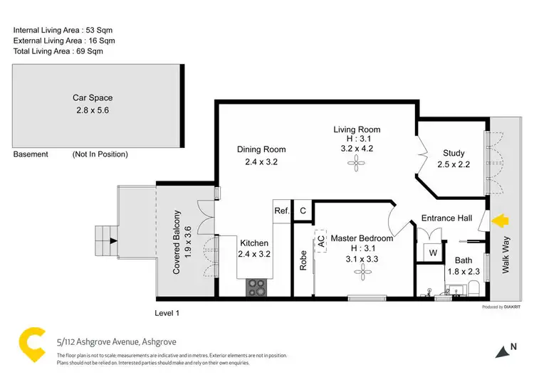 Floorplan of Homely unit listing, 5/112 Ashgrove Avenue, Ashgrove QLD 4060