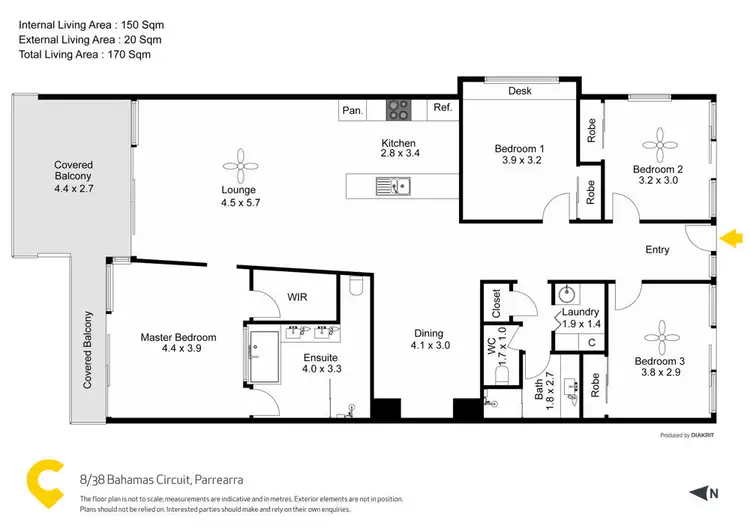Floorplan of Homely unit listing, 8/38 Bahamas Circuit, Parrearra QLD 4575