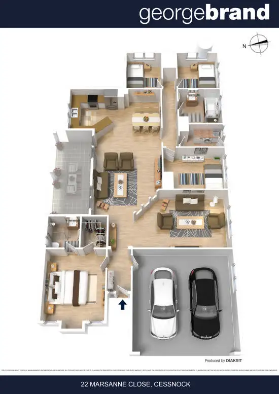 Floorplan of Homely house listing, 22 Marsanne Close, Cessnock NSW 2325
