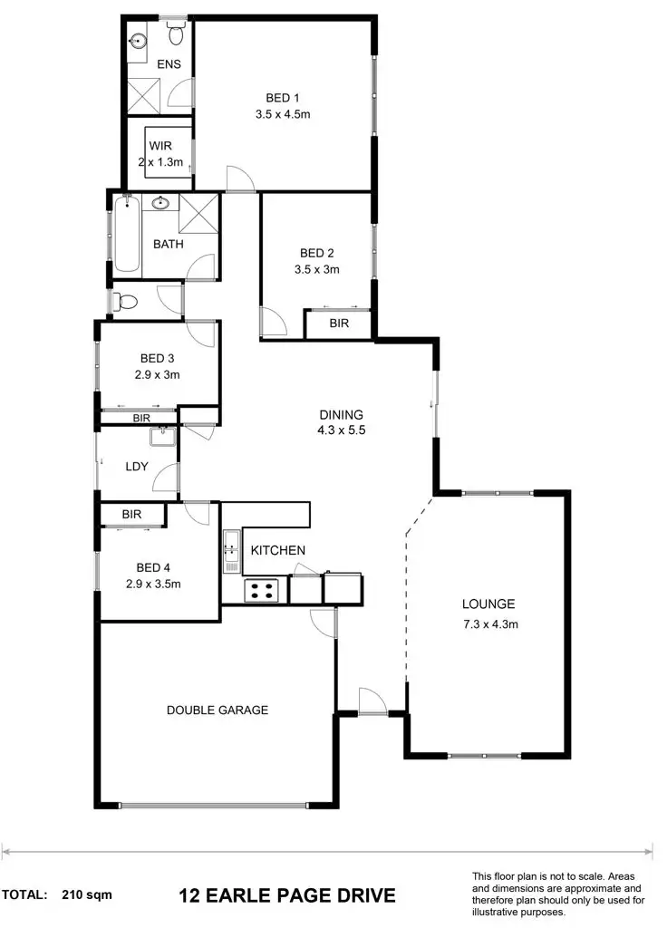 Floorplan of Homely house listing, 12 Earle Page Drive, Armidale NSW 2350