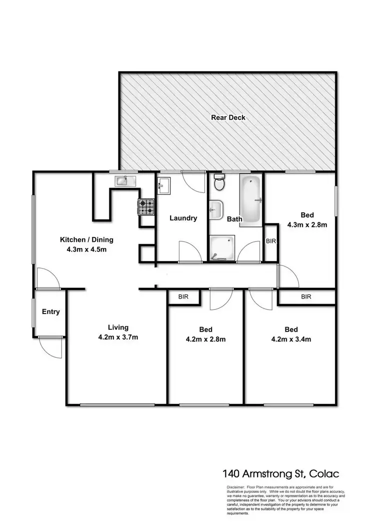 Floorplan of Homely house listing, 140 Armstrong Street, Colac VIC 3250