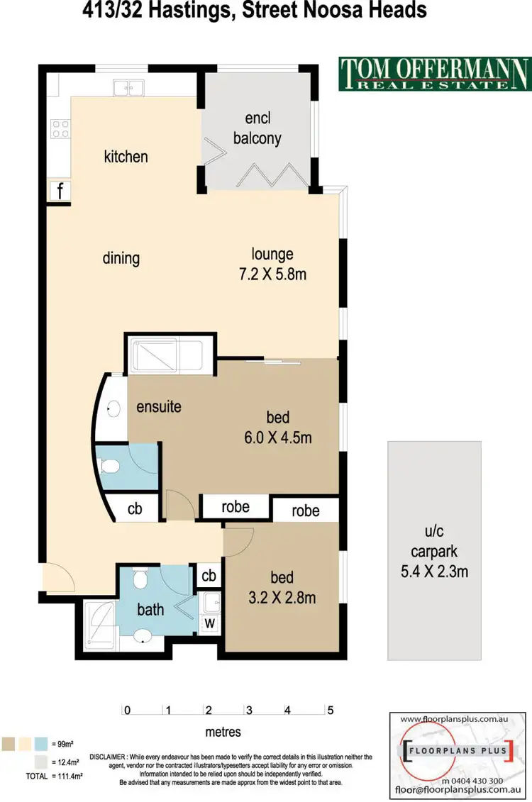 Floorplan of Homely unit listing, 413/32 Hastings Street, Noosa Heads QLD 4567