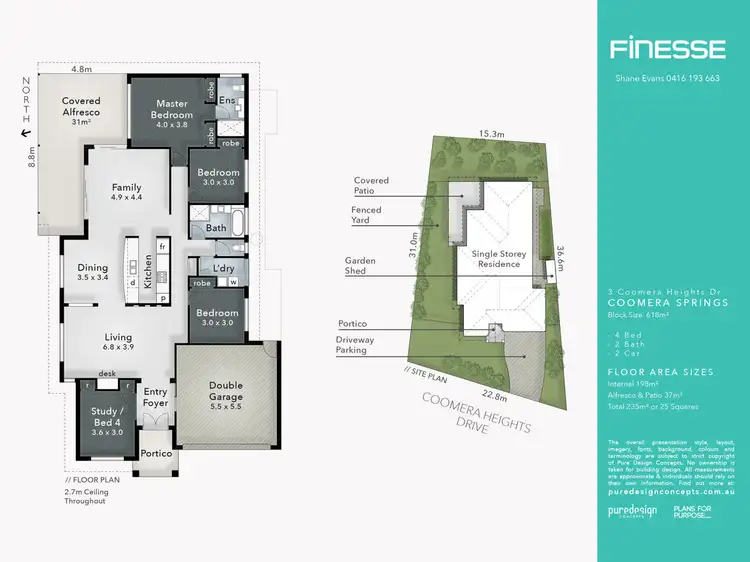 Floorplan of Homely house listing, 3 Coomera Heights Drive, Upper Coomera QLD 4209
