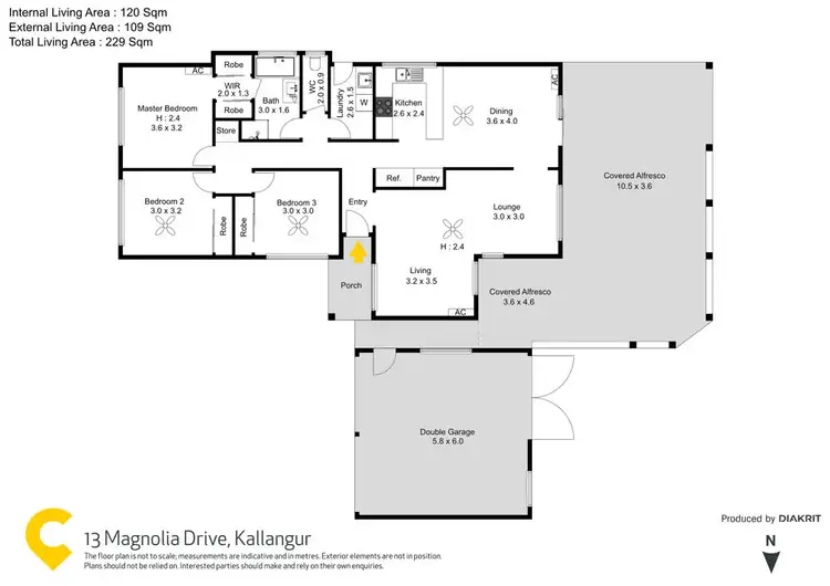 Floorplan of Homely house listing, 13 Magnolia Dr, Kallangur QLD 4503