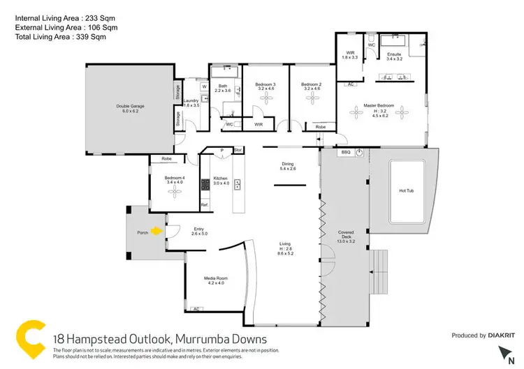 Floorplan of Homely house listing, 18 Hampstead Outlook, Murrumba Downs QLD 4503